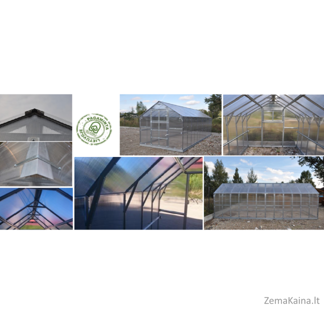 Šiltnamis KLASIKA*HOUSE 2 6 mm danga  2,35 x 2,12 m (4,98 m2) 8