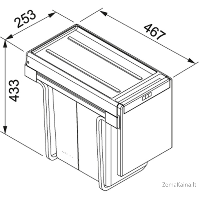 Šiukšliadėžė FRANKE Cube 30, 134.0039.554 1