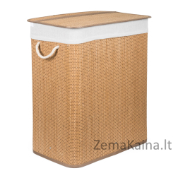 Skalbinių dėžė su pertvara G21 63555163, 105l, bambukinė
