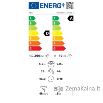 Skalbimo mašina Haier HWDQ90B416FWBB-S 1