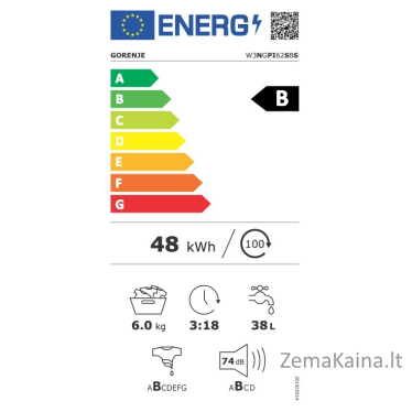 Skalbimo mašina Gorenje W3NGPI62SBS 1
