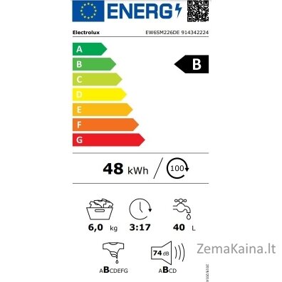 Skalbimo mašina Electrolux EW6SM226DE 3