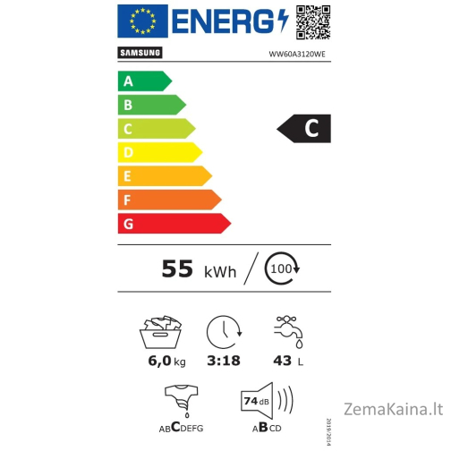 Skalbimo mašina Samsung WW60A3120WE/LE 5