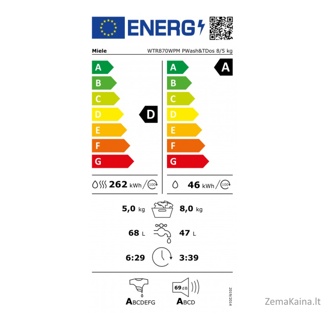 Skalbimo mašina Miele WTR 870 WPM 2