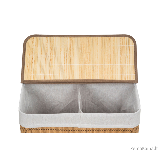 Skalbinių dėžė su pertvara G21 63555163, 105l, bambukinė 5