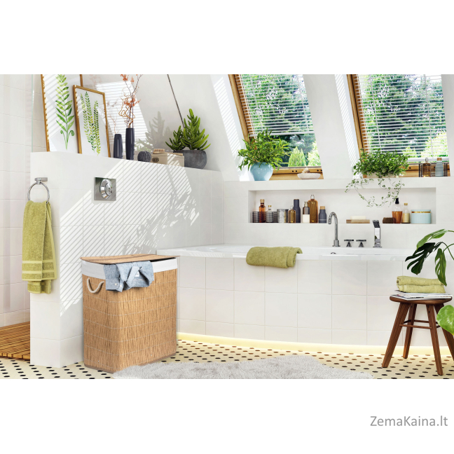 Skalbinių dėžė su pertvara G21 63555165, 105l, rotango 7