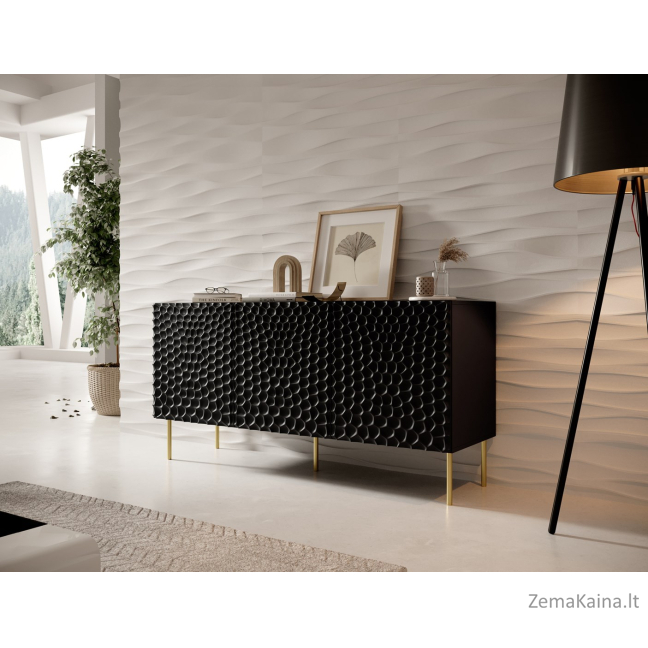 Skrynia HOLE 152x42,5x74,5 cm matinės juodos spalvos 2