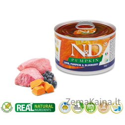 Šlapias šunų maistas - FARMINA N&D DOG LAMB&PUMPKIN&BLUEBERRY ADULT 140g