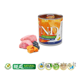 Šlapias šunų maistas - FARMINA N&D DOG LAMB&PUMPKIN&BLUEBERRY PUPPY 285g