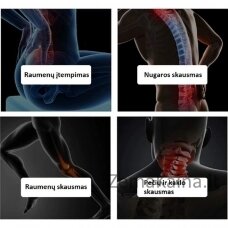 Smūginis masažuoklis Zyle ZY23MG, su 5 pakaitinėmis galvutėmis ir šildymo funkcija
