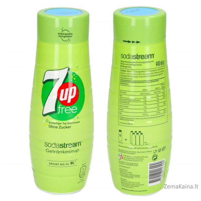 Soda Stream sirupas 7UP Zero 440 ml 2
