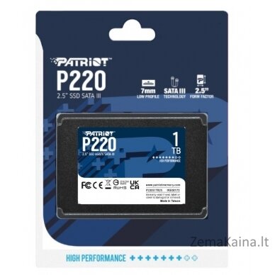 SSD PATRIOT P220 1TB SATA 2,5" 4