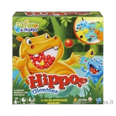 Stalo žaidimas HUNGRY HUNGRY HIPPOS (Alkani begemotai)
