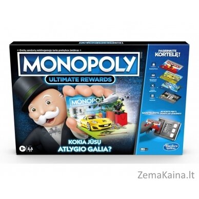 Stalo žaidimas Monopolis su elektronine bankininkyste