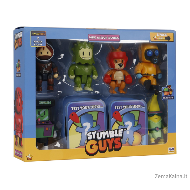STUMBLE GUYS S2 MINI ACTION FIGURES - 8 PACK DELUXE BOX VER.A