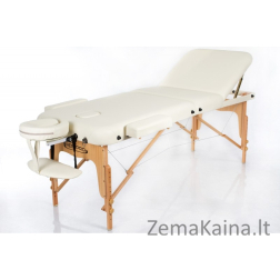 Sulankstomas masažo stalas Restpro Vip 3/Cream + DOVANA aliejaus buteliukas su laikikliu