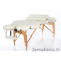 Sulankstomas masažo stalas Restpro Vip Oval 3/Cream SET + DOVANA 10 vnt vienkartinių neperšlampamų stalo užtiesalų