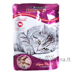 SUPER BENEK Jautiena padaže - drėgnas kačių maistas - 100 g