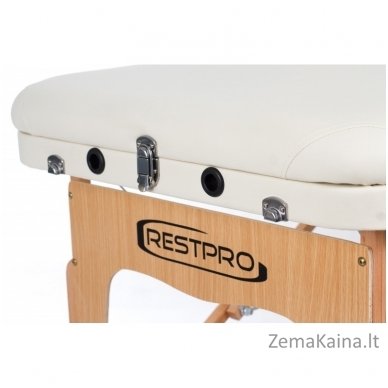 Sulankstomas masažo stalas Restpro Vip 3/Cream SET + DOVANA 10 vnt vienkartinių neperšlampamų stalo užtiesalų 9