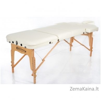 Sulankstomas masažo stalas Restpro Vip 3/Cream SET + DOVANA 10 vnt vienkartinių neperšlampamų stalo užtiesalų 4