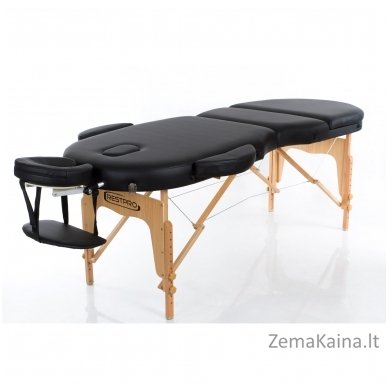 Sulankstomas masažo stalas Restpro Vip Oval 3/Black + DOVANA buteliukas aliejui 1