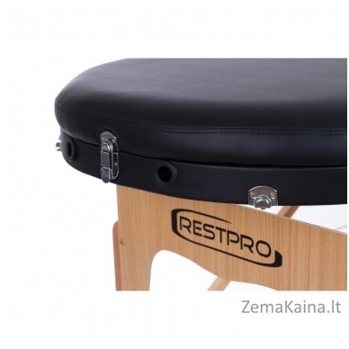 Sulankstomas masažo stalas Restpro Vip Oval 3/Black + DOVANA buteliukas aliejui 6