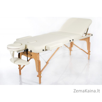 Sulankstomas masažo stalas Restpro Vip 3/Cream + DOVANA aliejaus buteliukas su laikikliu