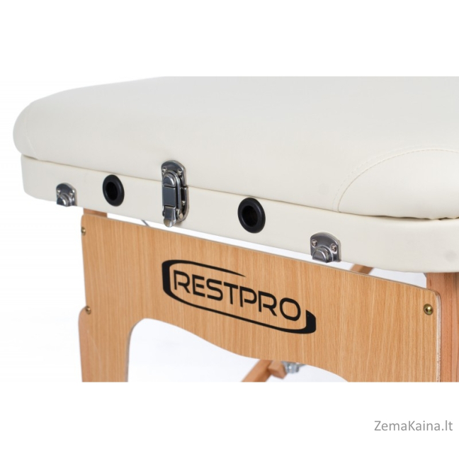 Sulankstomas masažo stalas Restpro Vip 3/Cream + DOVANA aliejaus buteliukas su laikikliu 4