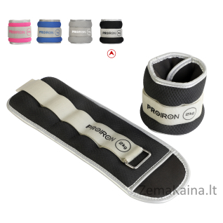 Svoriai ant kojų PROIRON Ankle Weight Set Weight Bands, 36 x 12 cm, 2 x 2 kg, Black