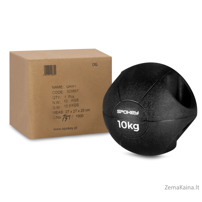 Svorinis kamuolys su rankenomis Spokey Gripi 10kg 4