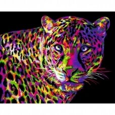 Tapymas pagal skaičius H141 Colored Leopard 40x50