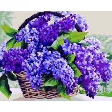 Tapymas pagal skaičius Lilac bouquet kit 40x50 cm T325