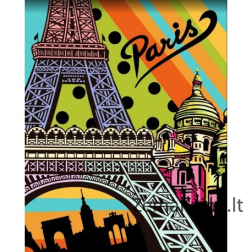 Tapymas pagal skaičius Paris pop art 40x50 cm T012
