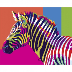 Tapymas pagal skaičius Rainbow Zebra 40x50 cm T077