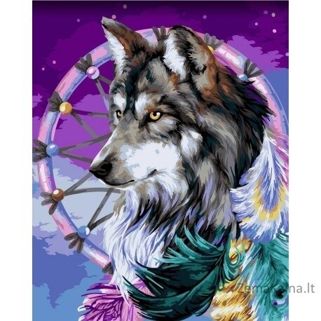 Tapymas pagal skaičius Wolf spirit 40x50 cm R028