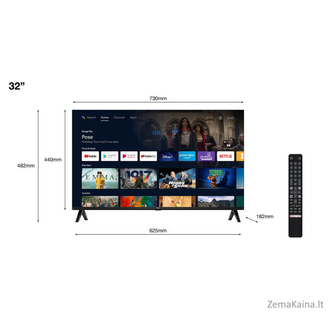 TCL S54 Series 32S5400AF TV 81.3 cm (32") Full HD Smart TV Wi-Fi Black