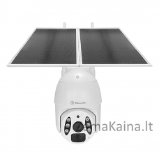 Tellur Smart WiFi Solar Camera P&T 3MP, 2K UltraHD, PIR, 20W solar panel, white