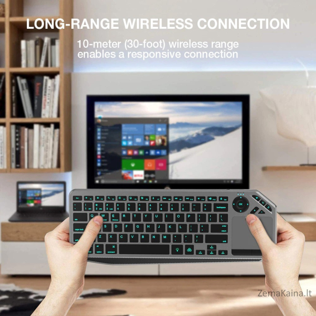 Techly ICTB9801TB klaviatūra RD belaidis ryšys + „Bluetooth“ QWERTY Anglų (JAV) Juoda 11