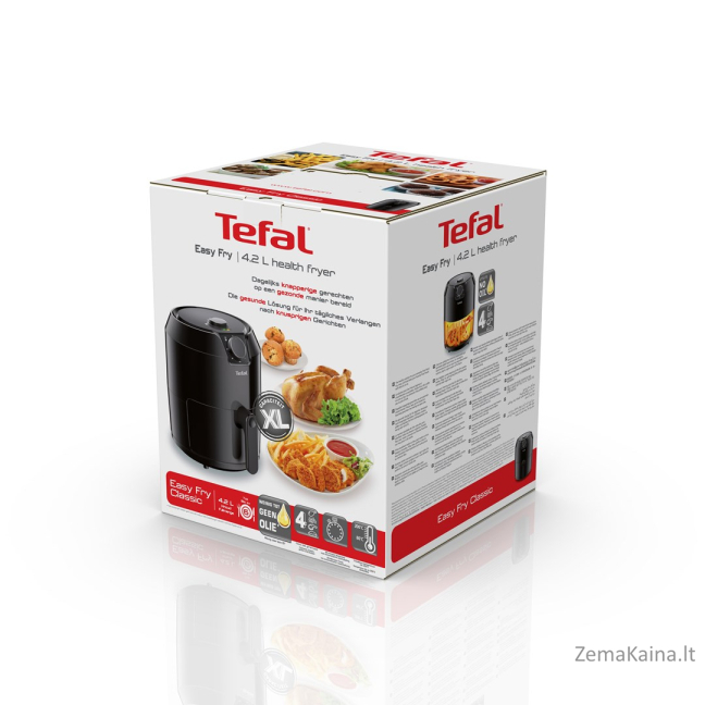 Tefal Easy Fry Classic EY2018 gruzdintuvė Karšto oro gruzdintuvė 4,2 L Vienas Juoda Autonominės 1500 W 7