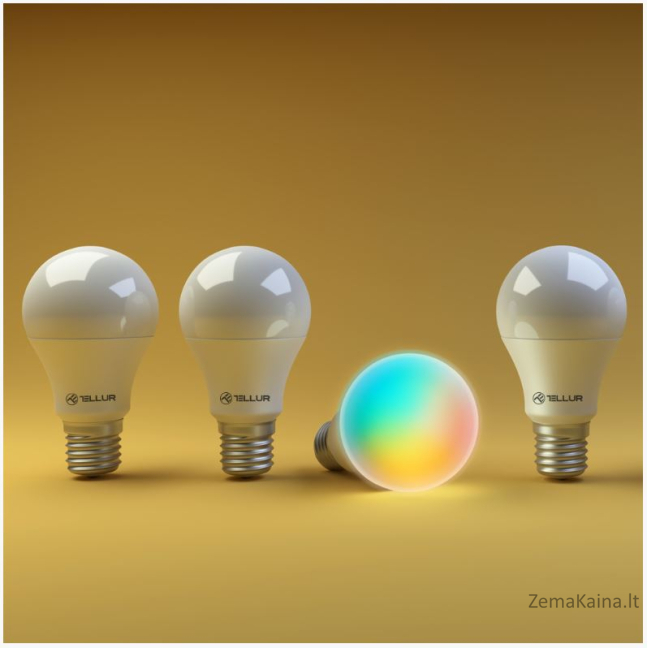 Tellur WiFi Smart Bulb E27 white/warm/RGB, dimmer 2