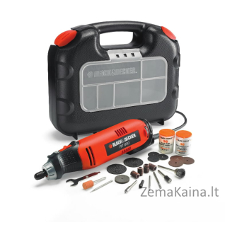 Tiesinis šlifuoklis RT650KA + priedai, Black+Decker