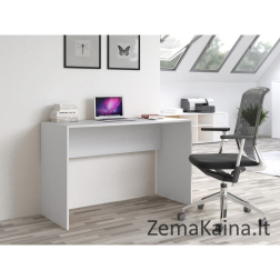 Topeshop BIURKO PLUS BIEL kompiuterio stalas Balta