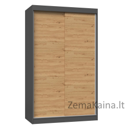 Topeshop IGA 120 ANT/ART B miegamojo drabužių / sieninė spinta 7 spintos 2 durys Drabužinė