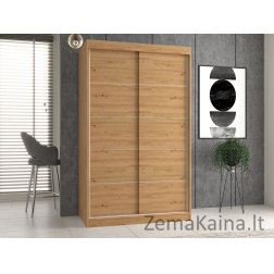 Topeshop IGA 120 ART C KPL miegamojo drabužių / sieninė spinta 7 spintos 2 durys Ąžuolas Drabužinė