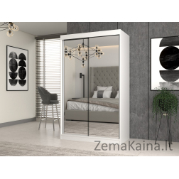 Topeshop IGA 120 BIEL A KPL miegamojo drabužių / sieninė spinta 7 spintos 2 durys Balta Drabužinė