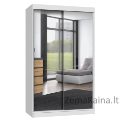 Topeshop IGA 120 BIEL A KPL miegamojo drabužių / sieninė spinta 7 spintos 2 durys Balta Drabužinė