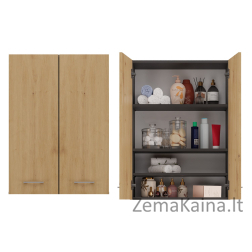 Topeshop POLA MINI DD ANT/ART vonios kambario spintelė Grafitas, Ąžuolas