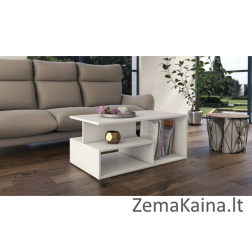 Topeshop PRIMA BIEL kavos staliukas, staliukas prie lovos, kitas mažas staliukas Nestandartinė forma 1 kojos