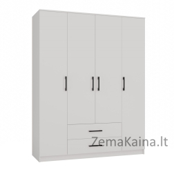 Topeshop ROMANA 160 BIEL KPLB miegamojo drabužių / sieninė spinta 11 spintos 4 durys Balta Drabužinė