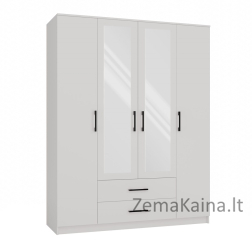 Topeshop ROMANA 160 BIEL miegamojo drabužių / sieninė spinta 11 spintos 4 durys Balta Drabužinė